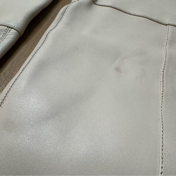 Larroude Kate Over The Knee Point Toe Boot Ivory Leather Stiletto Size 6 - Picture 7 of 17